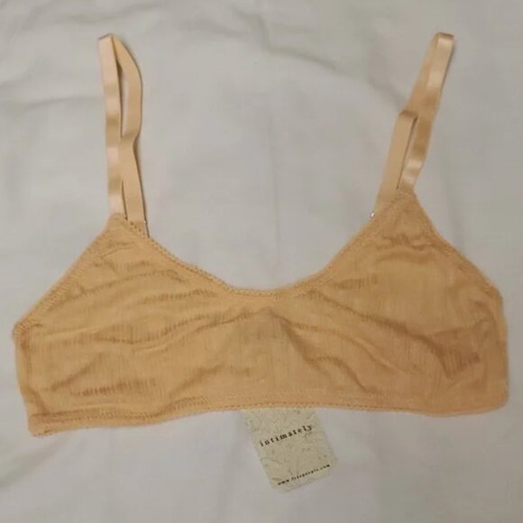 Intimately Free People Pointelle Bralette in Light Orange Size S NWT $30 - Picture 3 of 11